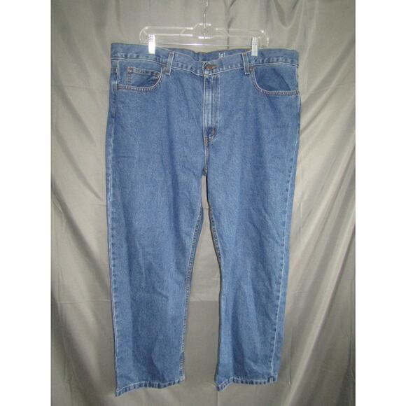 George Men’s Regular Fit Straight Leg Jeans Blue Denim 42x30 NWT - Picture 1 of 6
